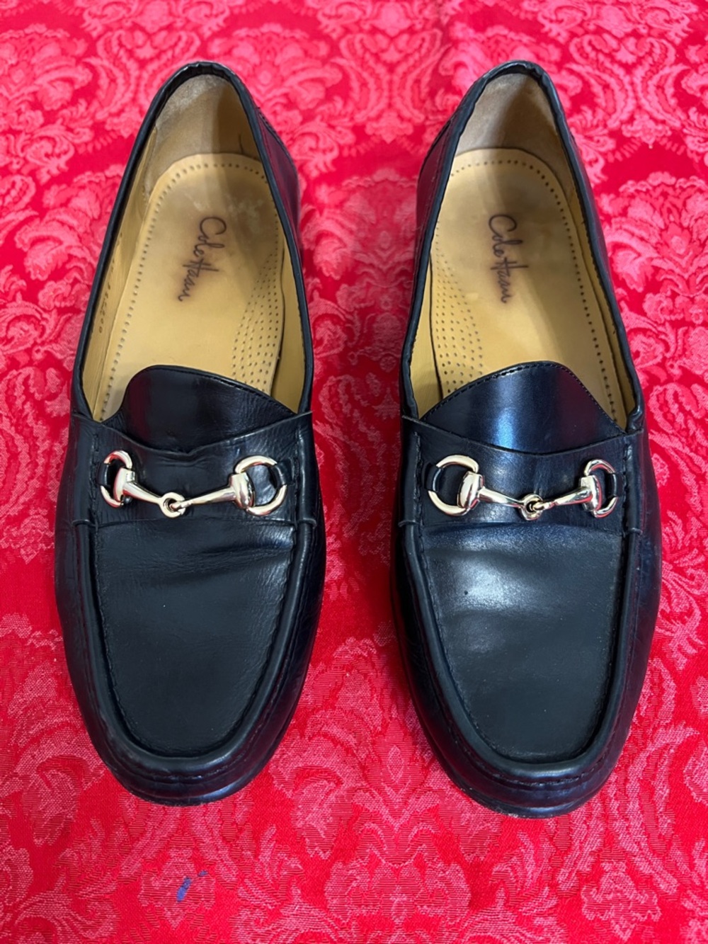 Cole Haan Black Leather Horsebit Loafers Men's Size 8.5 Slip On Dress Shoes